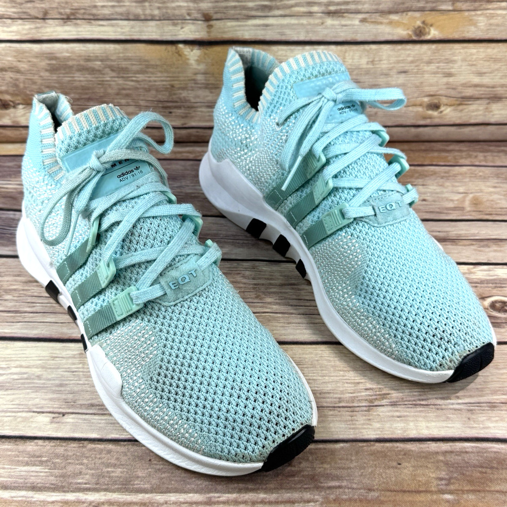 Adidas EQT Womens Support ADV Primeknit Aqua Light Blue Sneakers 10